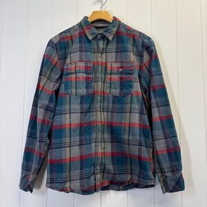 Dravus Mens Hipster Flannel Button Down Shirt Size M Cabincore Outdoors Camping